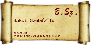 Bakai Szebáld névjegykártya
